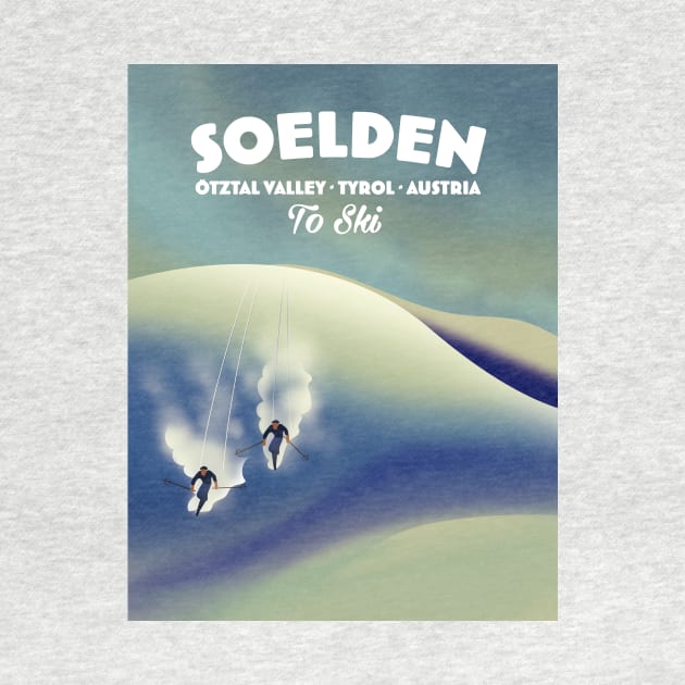 Soelden,Austria, ski poster. by nickemporium1